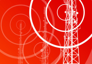 Antenna transmission communication tower vector background