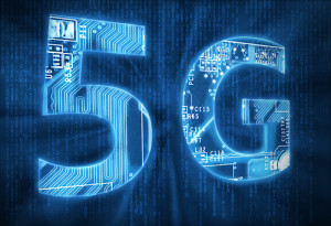 5G on digital background