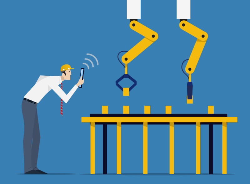 Factory Automation Concept.