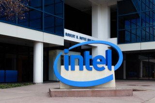 Intel Sign at Corporate Headquarters.