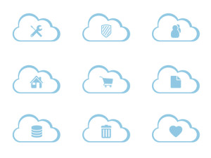 Vector Icons for Cloud Computing