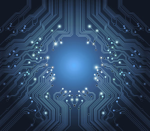 technology vector abstract blue background