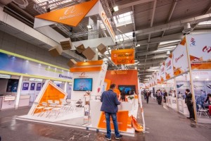 HANNOVER, GERMANY - MARCH 14, 2016: Booth of Alibaba Group at Ce