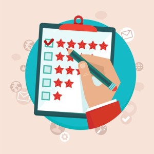 Vector customer feedback concept in flat style