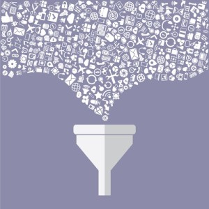 Flat design illustration concepts for creative process, big data filter, data tunnel, analysis concept