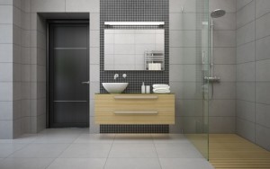Interior of the modern design bedroom 3D rendering 3