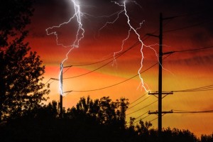 Silhouette of Power Lines