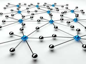 Abstract conception of network and communication, communication 3d