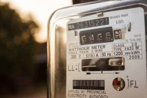 Electric meter, closeup